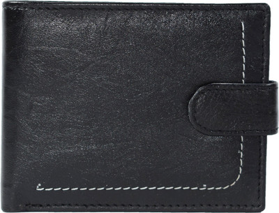 

Toughstance Men Black Genuine Leather Wallet(10 Card Slots)