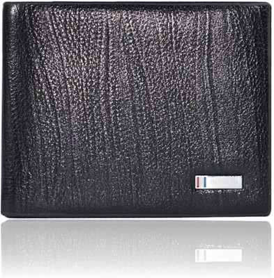 

Toughstance Men Black Artificial Leather Wallet(8 Card Slots), Black-tan