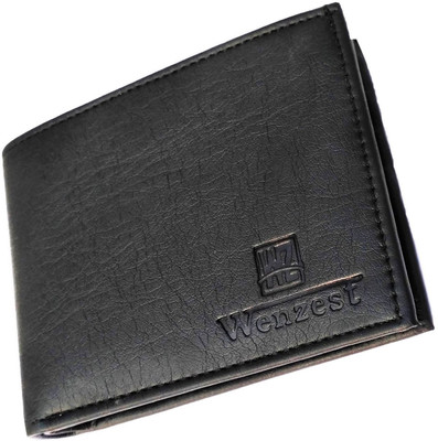

Wenzest Men Black Artificial Leather Wallet(10 Card Slots)