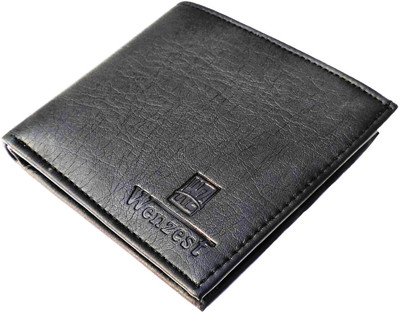 

Wenzest Men Black Artificial Leather Wallet(10 Card Slots)