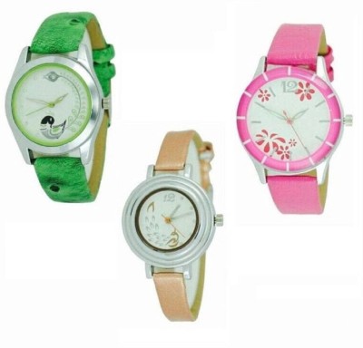 Aaradhya Fashion New Fashionable Attractive Multicolor Analog Watch pack of 3 Watch  - For Girls   Watches  (Aaradhya Fashion)