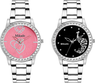 

Mikado Multicolor dial and stylish look women watches exclusive design combo watch for women and girls Watch - For Women
