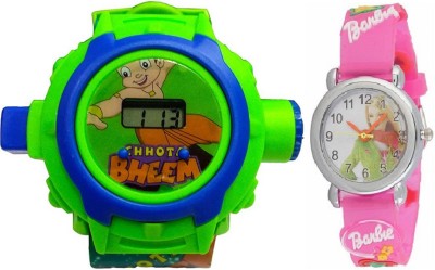 good friends new stylish chota bheem+barbie pink latest combo with the best dal and fast selling Watch  - For Boys & Girls   Watches  (Good Friends)