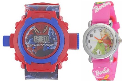 good friends new 2018 stylish spider man+pink barbie latest combo for kids with the best deal and fast selling Watch  - For Boys & Girls   Watches  (Good Friends)