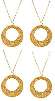 

GOELX Gold Pendant/ Earring Base Round (7 cm x 4 cm x 2 cm, Gold, Pack of 4