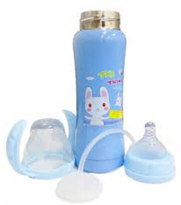 N&M Thermal Insulation Stainless Steel Baby Feeding Bottle - 180 ml(Blue)