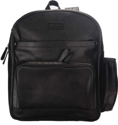 

Hidestitch Pure Leather 20 Lt rs Black School Bag. 20 L Backpack(Black), Black -05