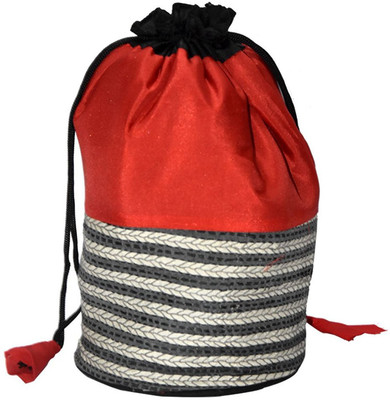 

Estheticmind Silk hand embroidery botua Sling Bag(Red, 7 L)