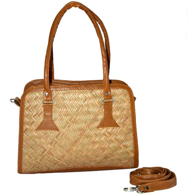 

Estheticmind Sitalpati Ladies bag with solder strap Sling Bag(Beige, 7 L)