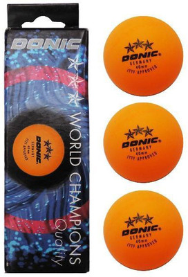 

Donic 3 Star World Championship Table Tennis Ball(Pack of 3, Orange)