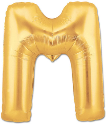 

Balloonistics Solid M Letter Foil Balloon 17" Inch Balloon(Gold, Pack of 1)