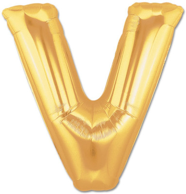 

Balloonistics Solid V Letter Foil Balloon 17" Inch Balloon(Gold, Pack of 1)