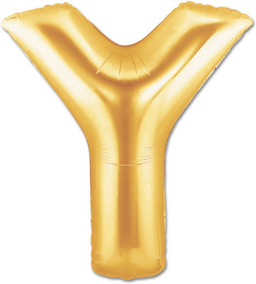 

Balloonistics Solid Y Letter Foil Balloon 17" Inch Balloon(Gold, Pack of 1)