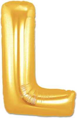 

Balloonistics Solid L Letter Foil Balloon 17" Inch Balloon(Gold, Pack of 1)