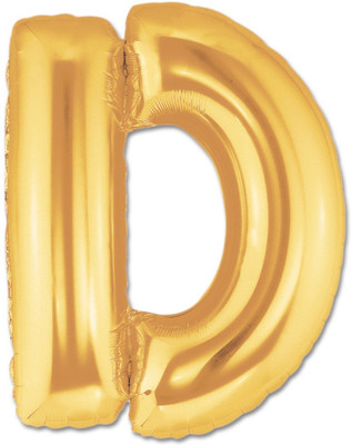 

Balloonistics Solid D Letter Foil Balloon 17" Inch Balloon(Gold, Pack of 1)