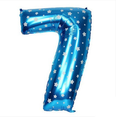 

Balloonistics Printed Seven Number Foil Balloon 16" Inch Balloon(Blue, Pack of 1)