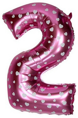 

Balloonistics Printed Two Number Foil Balloon 16" Inch Balloon(Pink, Pack of 1)
