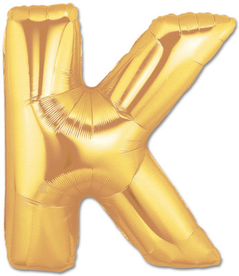 

Balloonistics Solid K Letter Foil Balloon 17" Inch Balloon(Gold, Pack of 1)
