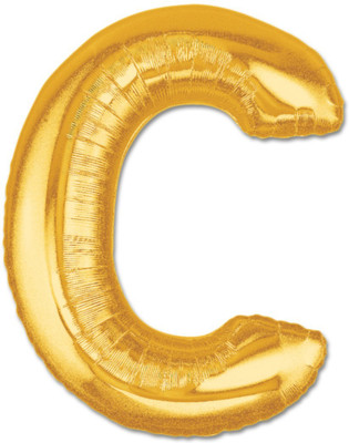 

Balloonistics Solid C Letter Foil Balloon 17" Inch Balloon(Gold, Pack of 1)