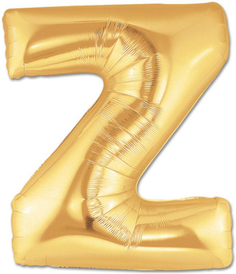 

Balloonistics Solid Z Letter Foil Balloon 17" Inch Balloon(Gold, Pack of 1)