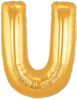 

Balloonistics Solid U Letter Foil Balloon 17" Inch Balloon(Gold, Pack of 1)