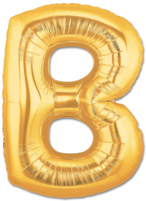 

Balloonistics Solid B Letter Foil Balloon 17" Inch Balloon(Gold, Pack of 1)