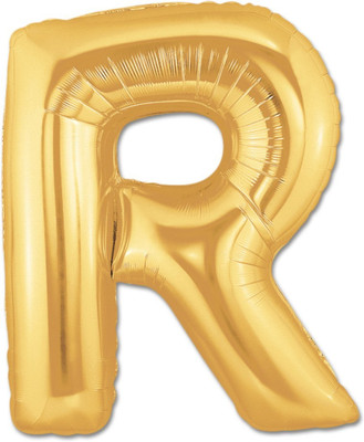

Balloonistics Solid R Letter Foil Balloon 17" Inch Balloon(Gold, Pack of 1)