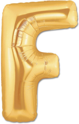 

Balloonistics Solid F Letter Foil Balloon 17" Inch Balloon(Gold, Pack of 1)