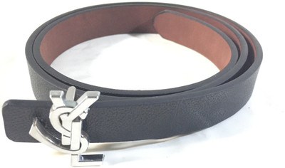 

geetatrader Men Party Black Genuine Leather Belt