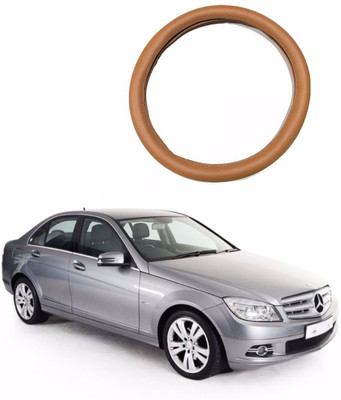 AUTOGARH Steering Cover For Mercedes Benz C200(Tan, Leatherite)