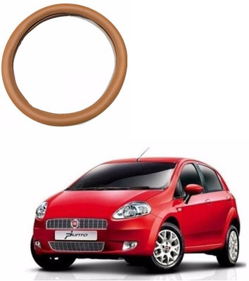 AUTOGARH Steering Cover For Fiat Grand Punto(Tan, Leatherite)