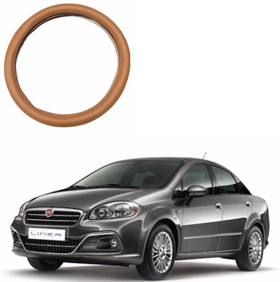 AUTOGARH Steering Cover For Fiat Linea(Tan, Leatherite)