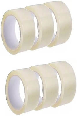 

Shreeji Decoration Single Sided Handheld Dispenser Cello Tapes (Manual)(Set of 6, Transparent White)