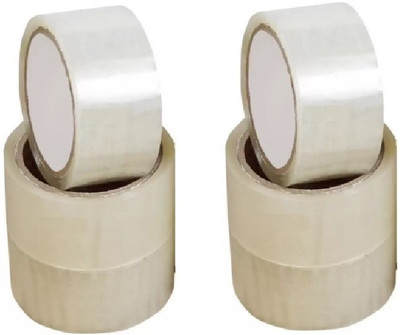 

Shreeji Decoration Single Sided Handheld Dispenser Cello Tapes (Manual)(Set of 6, Transparent White)