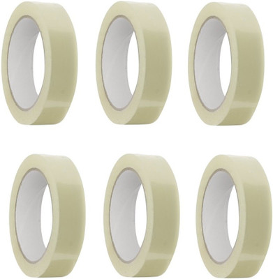 

Shreeji Decoration Single Sided Handheld Dispenser Cello Tapes (Manual)(Set of 6, Transparent White)