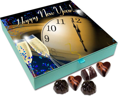 

Chocholik New Year Gift Box - Happy New Year To All My Dearest Friends Chocolate Box - 9pc Truffles(108 g)