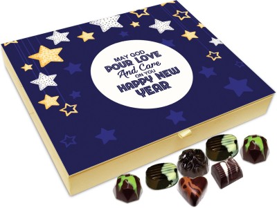 

Chocholik New Year Chocolate Box - May God Pour Love And Care On You On New Year Chocolate Box - 20pc Truffles(240 g)