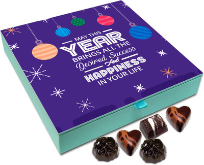 

Chocholik New Year Chocolate Box - May This New Year Brings In All The Desired Happiness And Success Chocolate Box - 9pc Truffles(108 g)