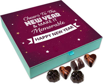 

Chocholik New Year Chocolate Box - Cheers To The New Year And Make It Memorable Chocolate Box - 9pc Truffles(108 g)