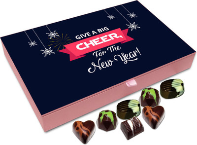 

Chocholik New Year Chocolate Box - Give A Big Cheer To New Year Chocolate Box - 12pc Truffles(144 g)