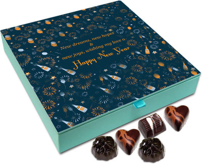 

Chocholik New Year Gift Box - Wishing My Love A happy New Year Chocolate Box - 9pc Truffles(108 g)