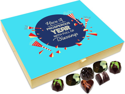 

Chocholik New Year Chocolate Box - Have A Prosperous Year Full Of Blessings Chocolate Box - 20pc Truffles(240 g)