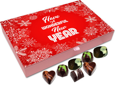 

Chocholik New Year Gift Box - Have A Wonderful New Year Chocolate Box - 12pc Truffles(144 g)