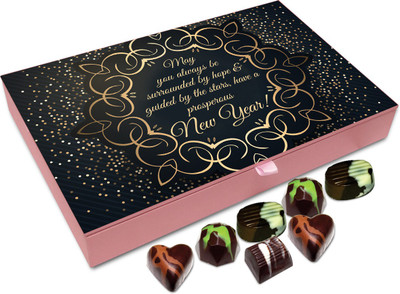 

Chocholik New Year Gift Box - May You Always Be Surrounded By Hope And Prosperity On New Year Chocolate Box - 12pc Truffles(144 g)