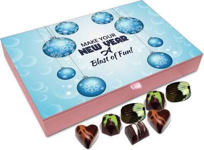 

Chocholik New Year Chocolate Box -Make Your New Year A Blast Of Fun Chocolate Box - 12pc Truffles(144 g)