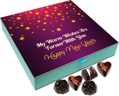 

Chocholik New Year Chocolate Box - On This New Year My Warm Wishes Are Always With You Chocolate Box - 9pc Truffles(108 g)