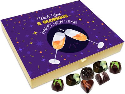 

Chocholik New Year Chocolate Box - Wish You A Glorious New Year Chocolate Box - 20pc Truffles(240 g)