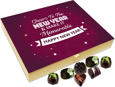 

Chocholik New Year Chocolate Box - Cheers To The New Year And Make It Memorable Chocolate Box - 20pc Truffles(240 g)