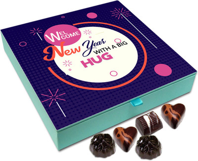 

Chocholik New Year Chocolate Box - Welcome New Year With A Hug Chocolate Box - 9pc Truffles(108 g)