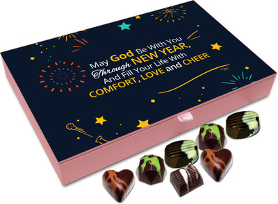 

Chocholik New Year Chocolate Box - May God Be With You Through The New Year Chocolate Box - 12pc Truffles(144 g)